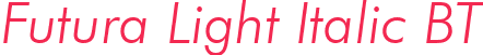 Futura Light Italic BT